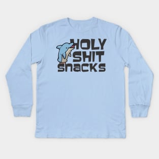 Holy Shit Snacks Kids Long Sleeve T-Shirt